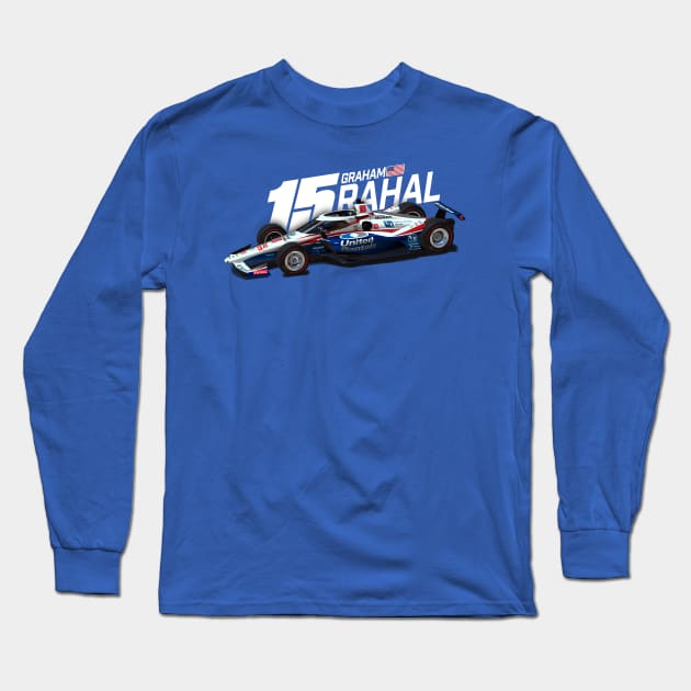 Graham Rahal 2020 (white text) Long Sleeve T-Shirt by Sway Bar Designs